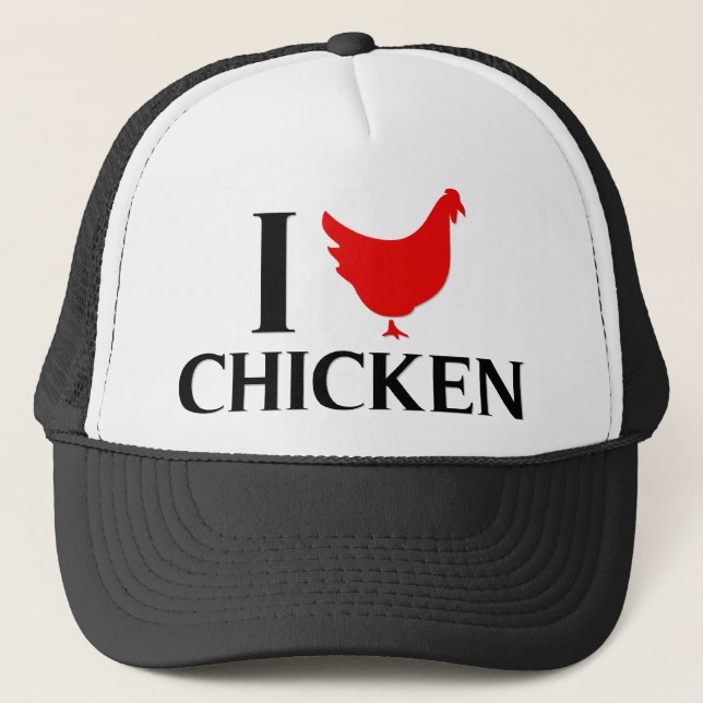 Gorra De Camionero Amo el pollo (Anverso)