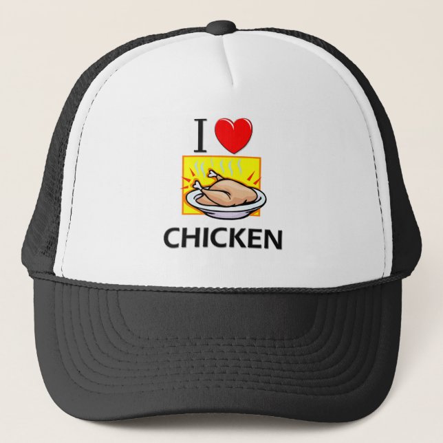 Gorra De Camionero Amo el pollo (Anverso)