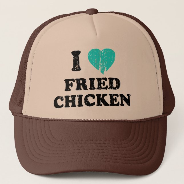 Gorra De Camionero Amo el pollo frito (Anverso)