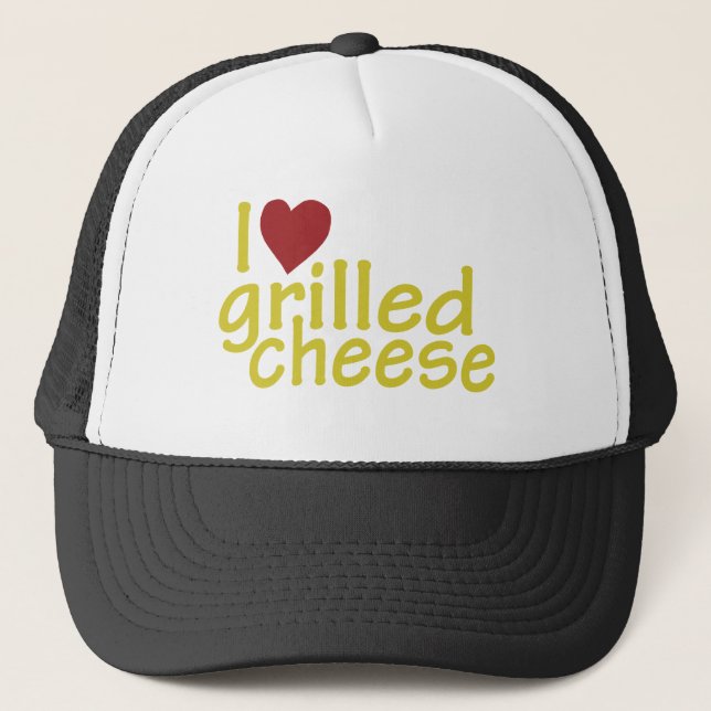 Gorra De Camionero Amo el queso asado a la parrilla (Anverso)