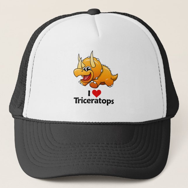 Gorra De Camionero Amo el Triceratops (Anverso)