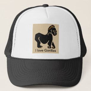 Gorra De Camionero Amo GORILLAS - Vida salvaje - Amante de los animal