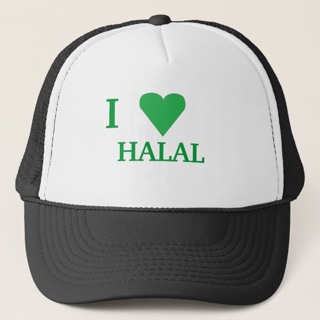 Gorra De Camionero Amo HALAL (Anverso)