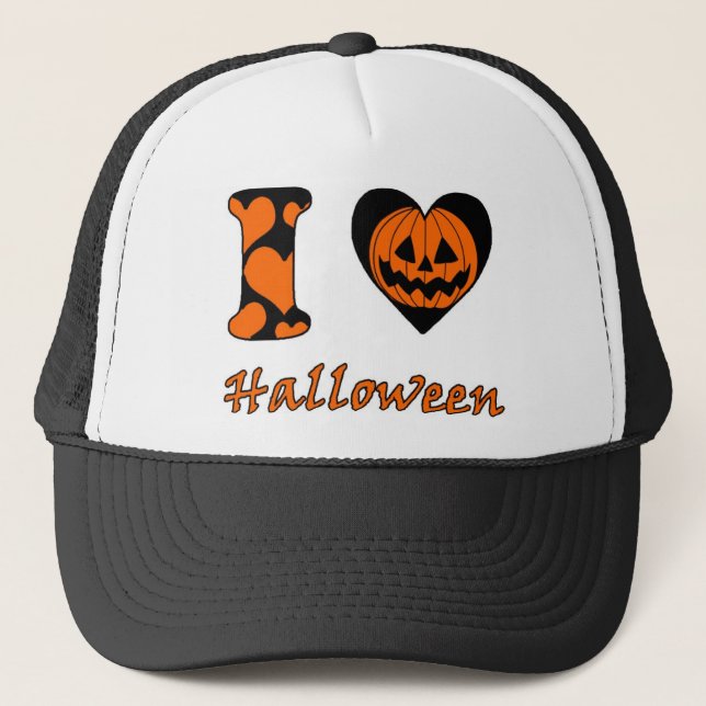 Gorra De Camionero Amo Halloween (Anverso)