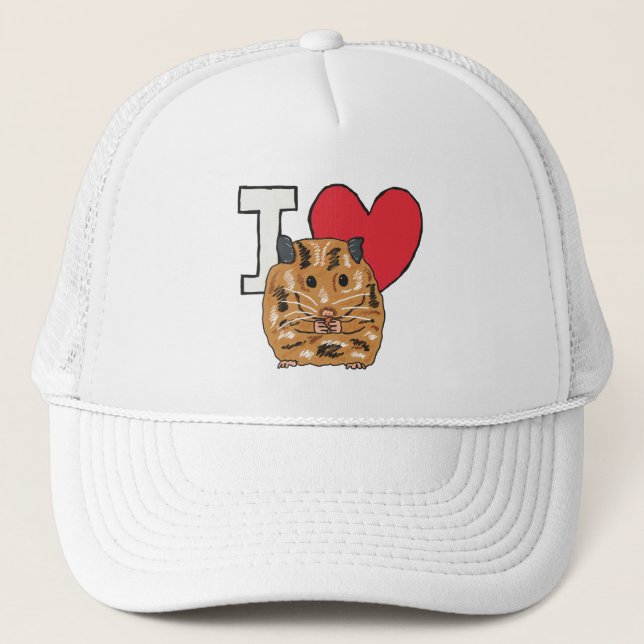 Gorra De Camionero Amo Hamsters (Anverso)