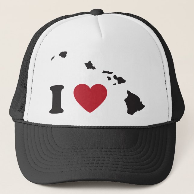 Gorra De Camionero Amo Hawaii (Anverso)