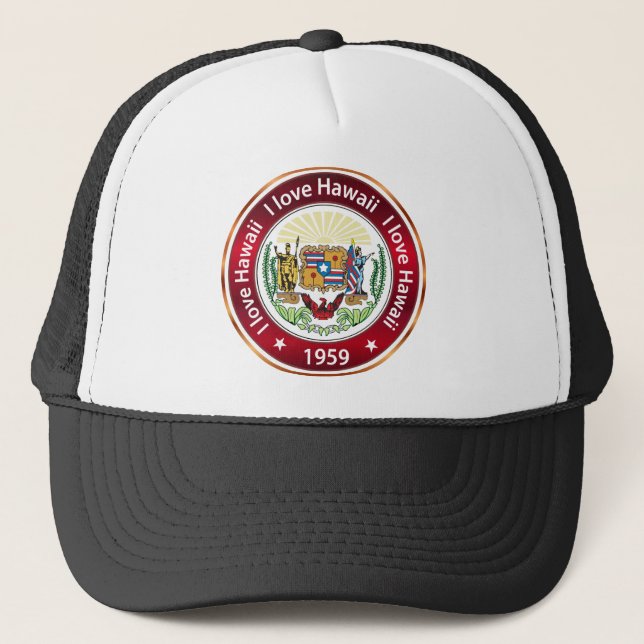 Gorra De Camionero Amo Hawaii (Anverso)