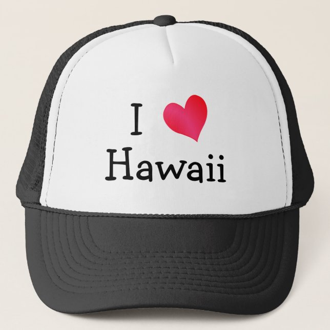 Gorra De Camionero Amo Hawaii (Anverso)