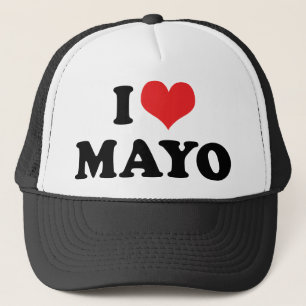 Gorra De Camionero Amo Heart Mayo - Amante de la Mayonesa