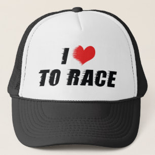Gorra De Camionero Amo Heart To Race - Amante de las carreras de coch