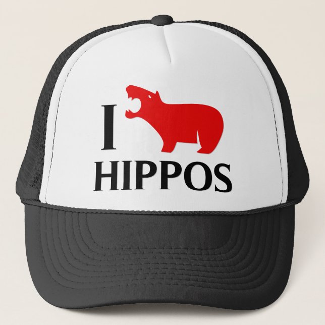Gorra De Camionero Amo hipopótamos (Anverso)