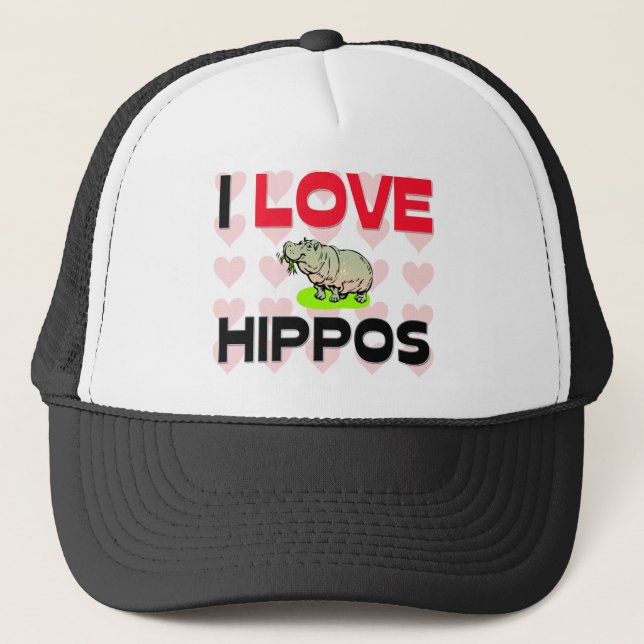 Gorra De Camionero Amo hipopótamos (Anverso)