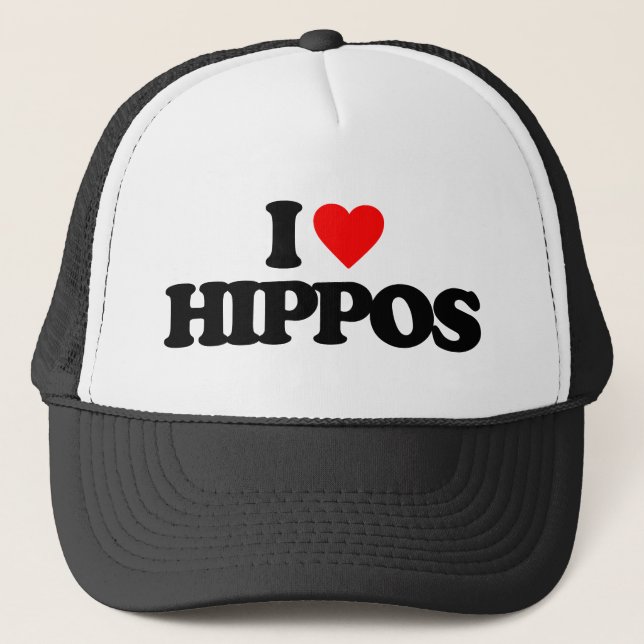 GORRA DE CAMIONERO AMO HIPOPÓTAMOS (Anverso)