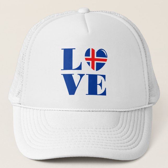 Gorra De Camionero Amo Islandia (Anverso)