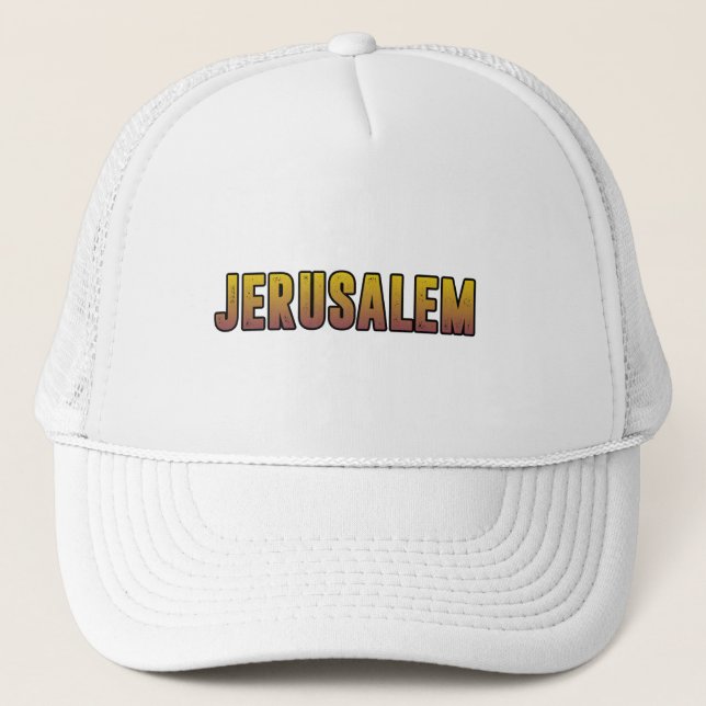 Gorra De Camionero Amo Jerusalén Israel (Anverso)