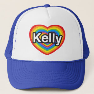 Gorra De Camionero Amo Kelly. Te amo Kelly. Corazón