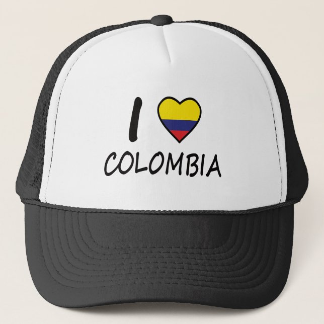 Gorra De Camionero Amo la bandera colombiana (Anverso)