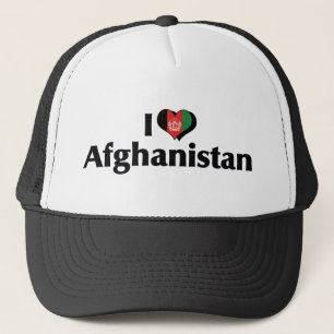 Gorra De Camionero Amo la bandera de Afganistán