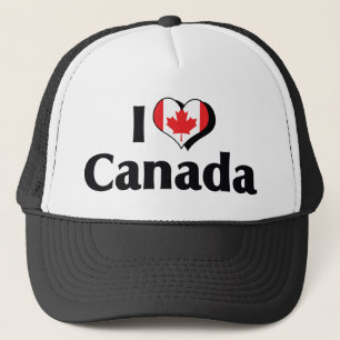 Gorra De Camionero Amo la bandera de Canadá