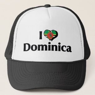 Gorra De Camionero Amo la bandera de Dominica