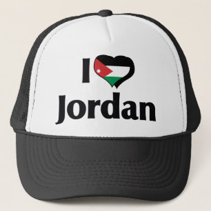 Gorra De Camionero Amo la bandera de Jordania