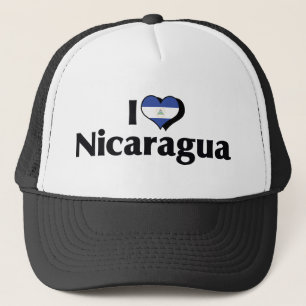 Gorra De Camionero Amo la bandera de Nicaragua