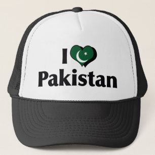 Gorra De Camionero Amo la bandera de Pakistán