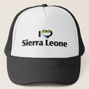 Gorra De Camionero Amo la bandera de Sierra Leona