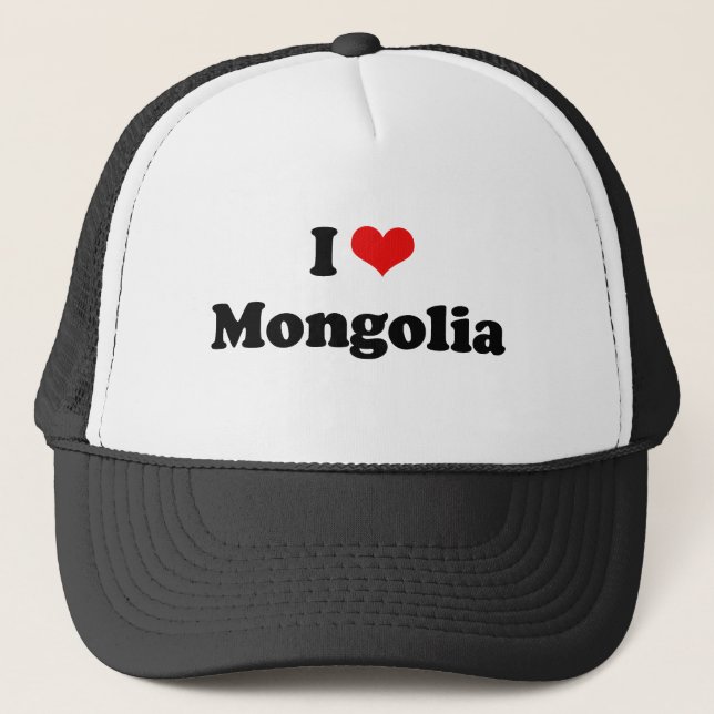 Gorra De Camionero Amo la camiseta de Mongolia (Anverso)