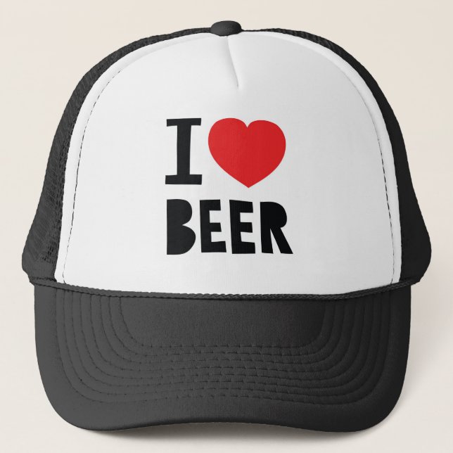 Gorra De Camionero Amo la cerveza (Anverso)