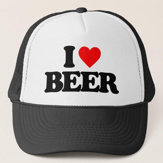 GORRA DE CAMIONERO AMO LA CERVEZA (Anverso)