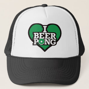 Gorra De Camionero Amo la cerveza Pong - verde