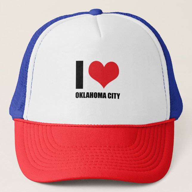 Gorra De Camionero Amo la ciudad de Oklahoma (Anverso)