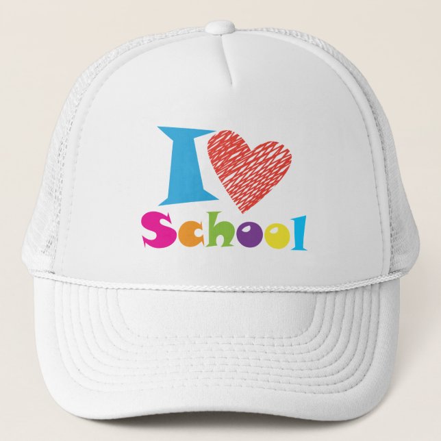 Gorra De Camionero Amo la escuela de vuelta a la graduación de Person (Anverso)