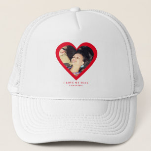 Gorra De Camionero Amo la foto de mi esposa Personalizado