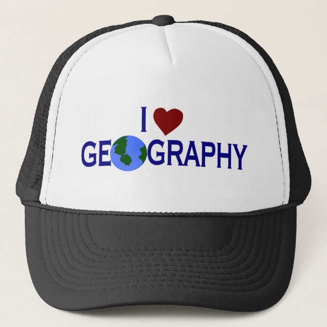 Gorra De Camionero Amo la geografía (Anverso)