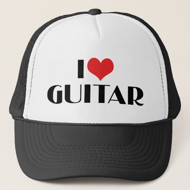 Gorra De Camionero Amo la guitarra (Anverso)
