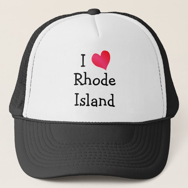 Gorra De Camionero Amo la Isla Rhode (Anverso)