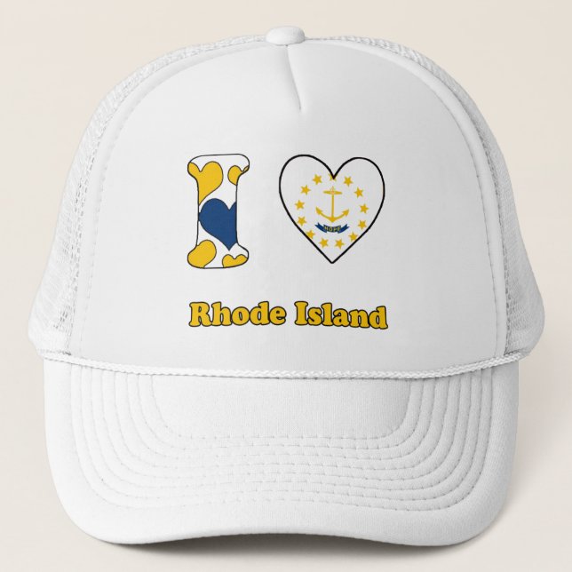 Gorra De Camionero Amo la Isla Rhode (Anverso)