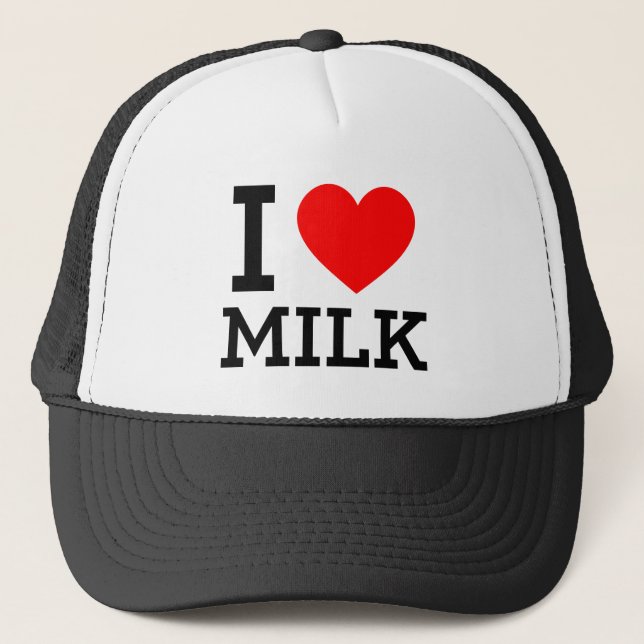 Gorra De Camionero Amo La Leche (Anverso)