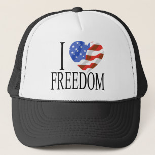 Gorra De Camionero Amo la libertad Bandera de Estados Unidos Corazón 