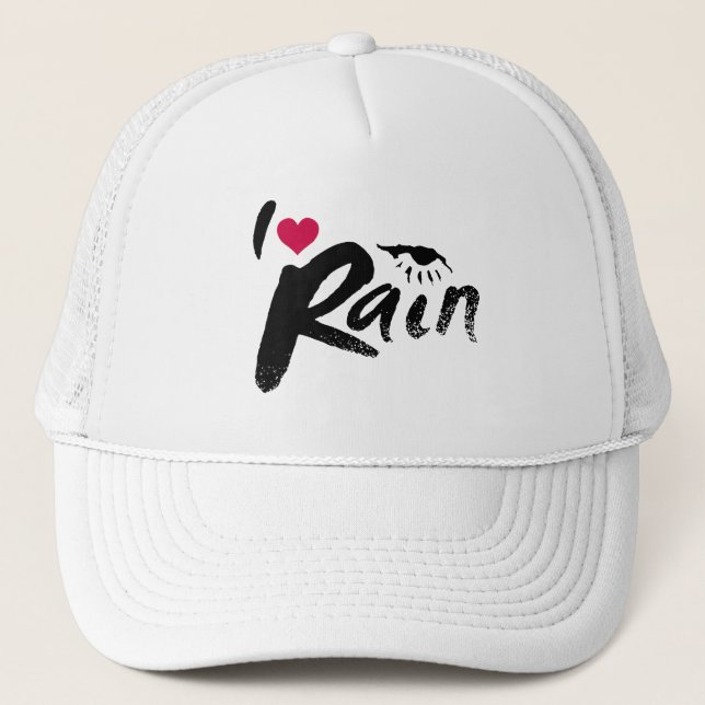 Gorra De Camionero Amo la lluvia (Anverso)