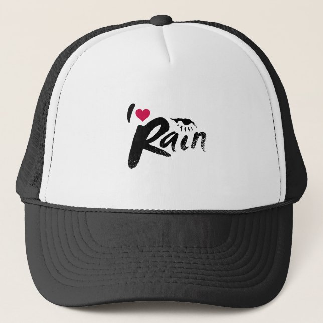 Gorra De Camionero Amo la lluvia (Anverso)
