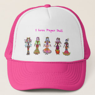 Gorra De Camionero ¡Amo la muñeca de papel!!