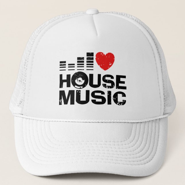 Gorra De Camionero Amo la música de House (Anverso)