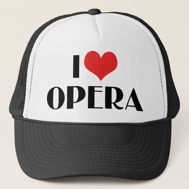 Gorra De Camionero Amo la ópera (Anverso)