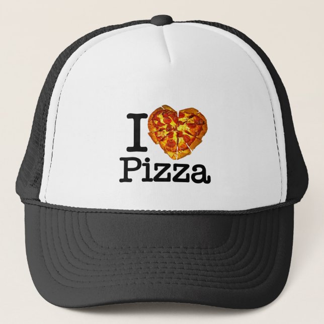 Gorra De Camionero Amo la pizza (Anverso)