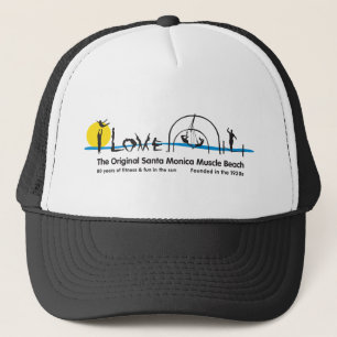 Gorra De Camionero Amo la playa original del músculo de Santa Mónic