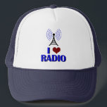 Gorra De Camionero Amo la Radio<br><div class="desc">Si la vista de una torre de radio te hace el día,  te encantará. Obtén esto para DJ o fans de radio.</div>