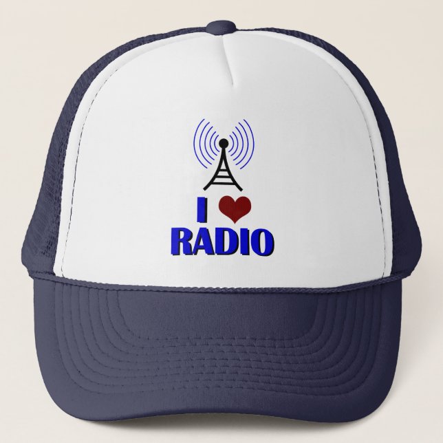 Gorra De Camionero Amo la Radio (Anverso)